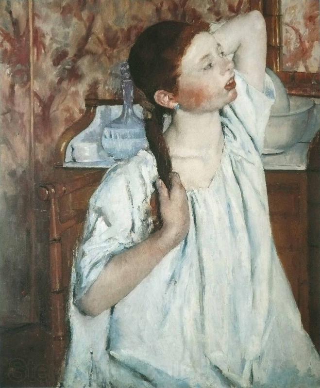 Mary Cassatt Girl Arranging Her Hair 1886 Spain oil painting art